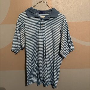 Nautica Men's Polo with Blue and White Stripes